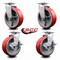 Service Caster Tool Box Caster Wheel Set 6'' Red Poly on Cast Iron Swivel Casters, 4PK TOOL-SCC-20S620-PUB-RS-2-TLB-2 - alternate 2